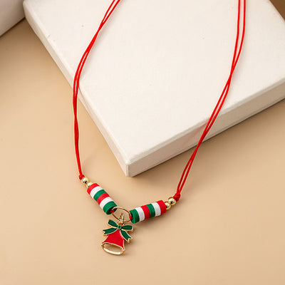 Christmas Oil Drop Bell Necklace