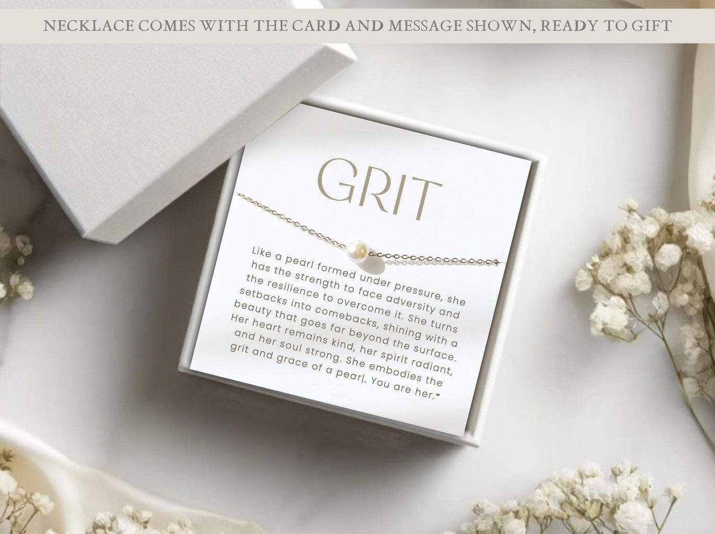 Grit & Grace Pearl Necklace Gift