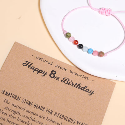Natural Healing Crystal Birthday Bracelet Gifts
