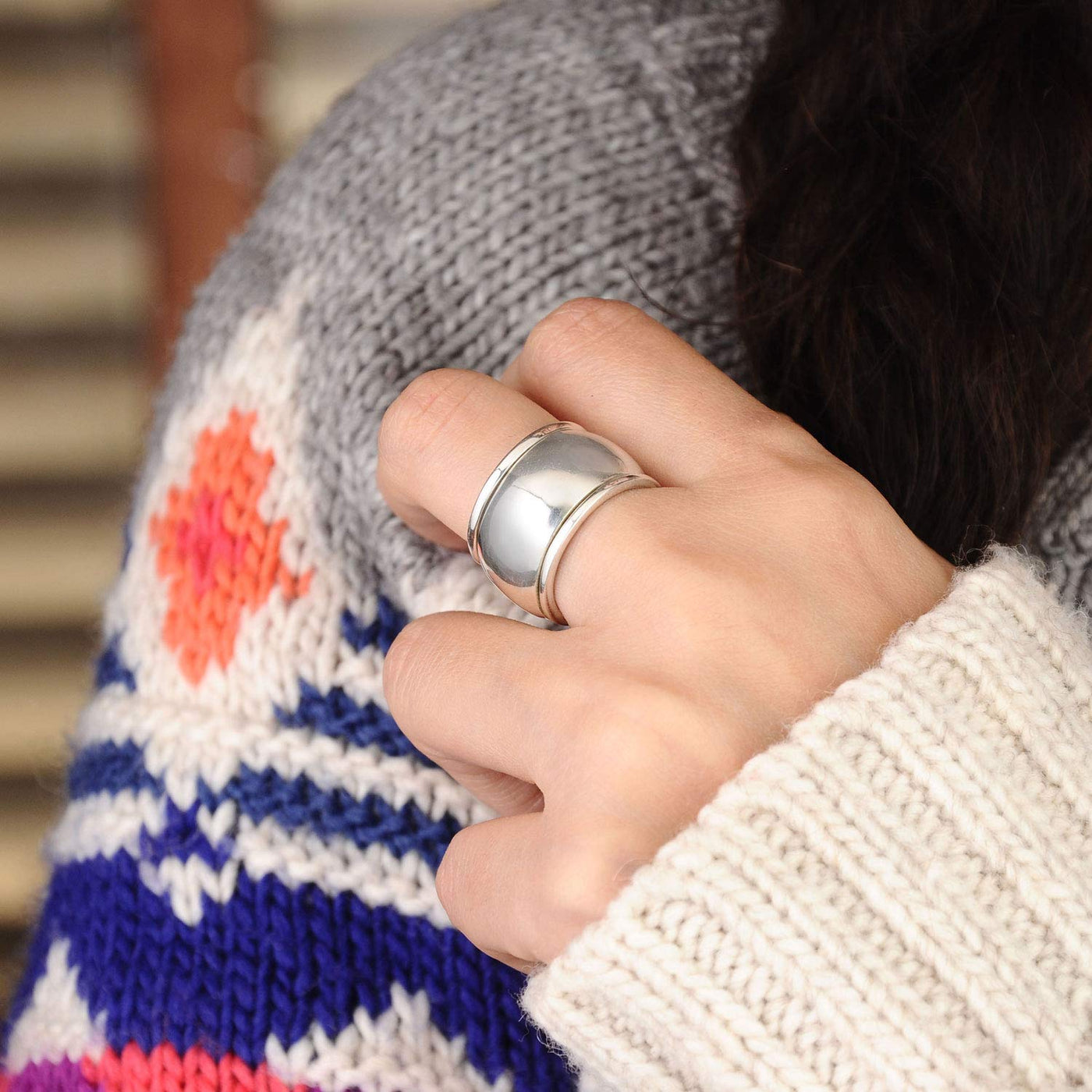 Wide Face Minimalist Ring