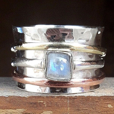 🔥Last Day 49% OFF🎁Chunky Moonstone Meditation Ring