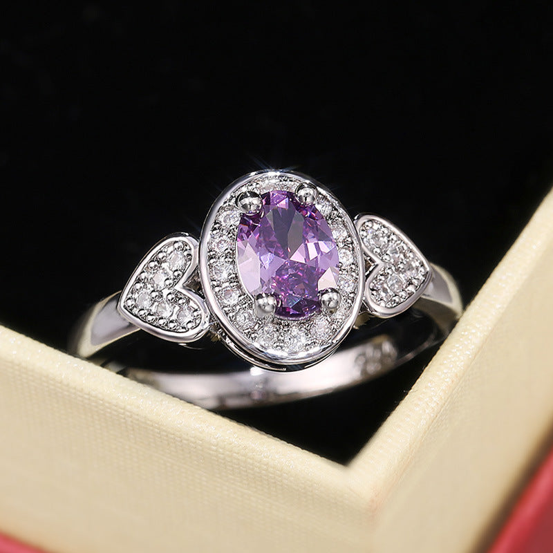 Vintage Purple Zirconia Ring