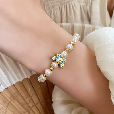 Butterfly Lucky Pearl Bracelet