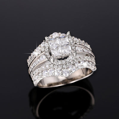 Elegant Luxury Cubic Zirconia Crown Ring