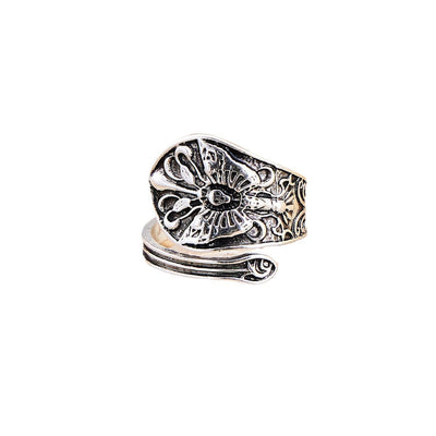 Gothic Skull Moth Open Ring