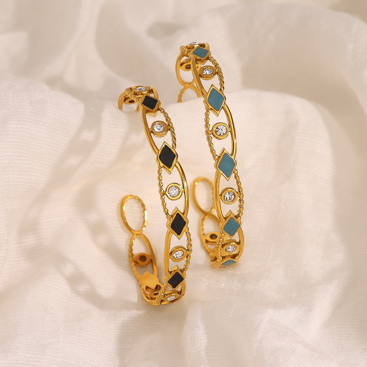 Zircon Drip Oil Diamond Hollow Bracelet