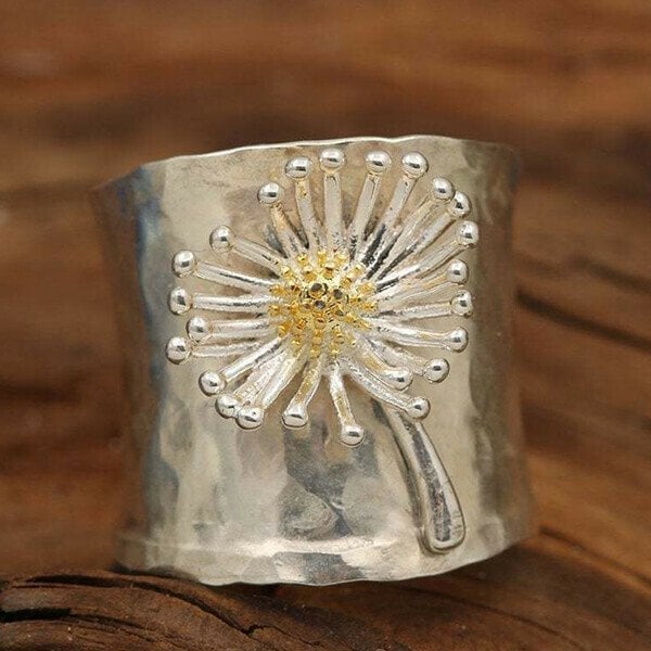 🔥Last Day 49% OFF🎁Blooming Daisy Wide Band Ring