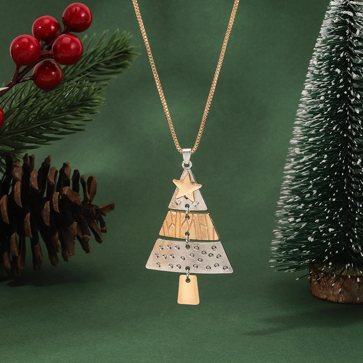 Christmas Pine Tree Necklace