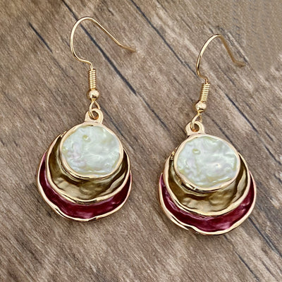 Bohemian Triple Circle Hollowed Out Three Dimensional Dangle Earrings