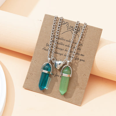 Column Pendant Necklace Couple Magnetic Necklace