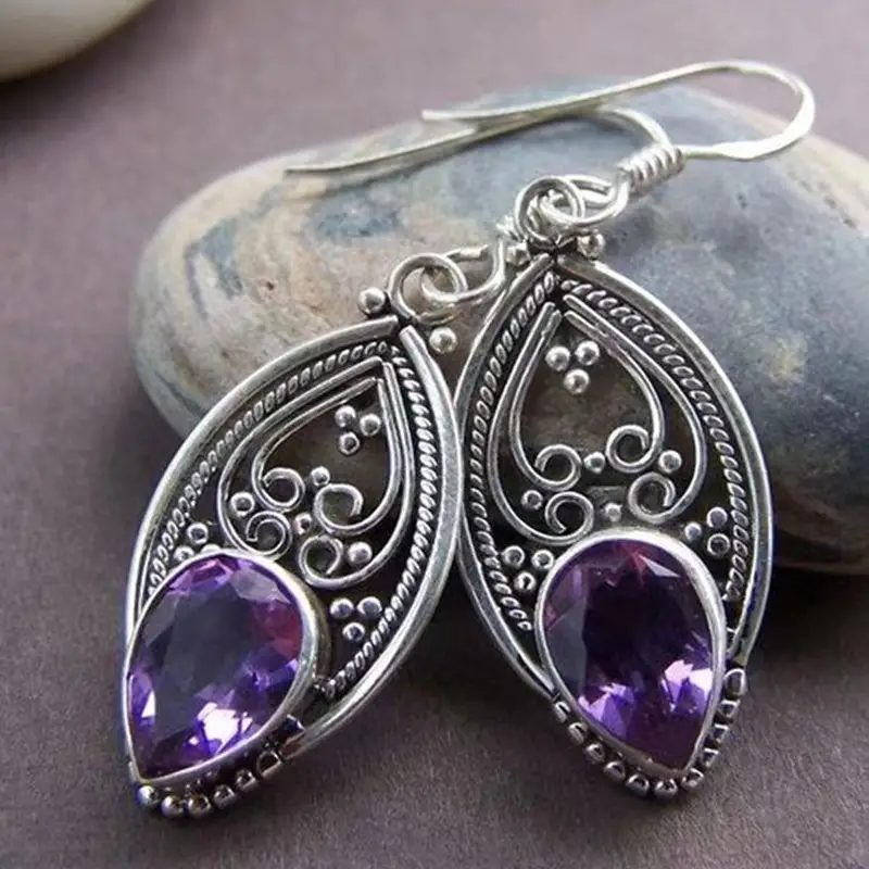 Clychau Dangos Mân-Amethyst Gwneud yn Llawn.