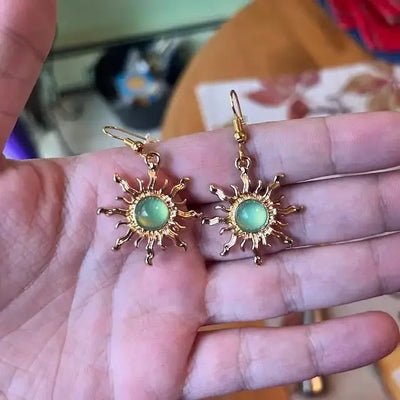 Gold Sunflower Sweet Earrings