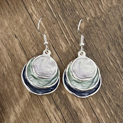 Bohemian Triple Circle Hollowed Out Three Dimensional Dangle Earrings