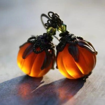 Retro Pumpkin Pendant Earrings