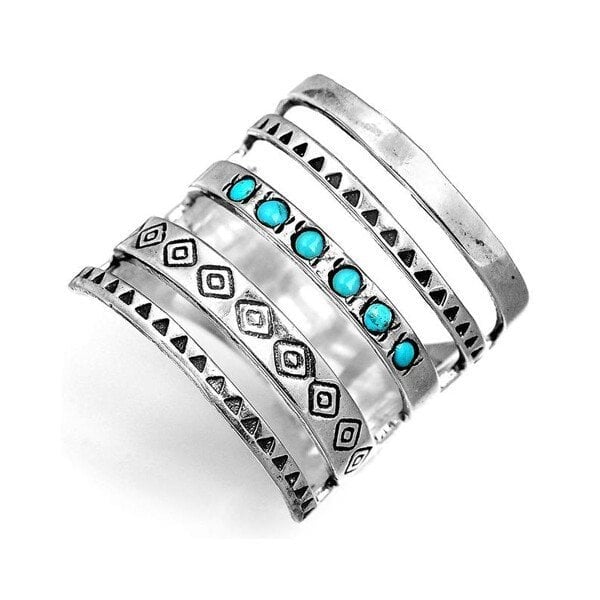 🔥Last Day 49% OFF🎁Bohemian Openwork Carved Turquoise Ring