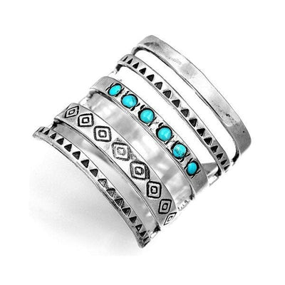 🔥Last Day 49% OFF🎁Bohemian Openwork Carved Turquoise Ring