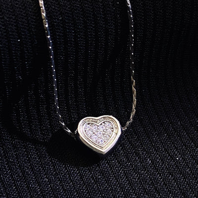Silver Wire Chain Peach Heart Bracelet