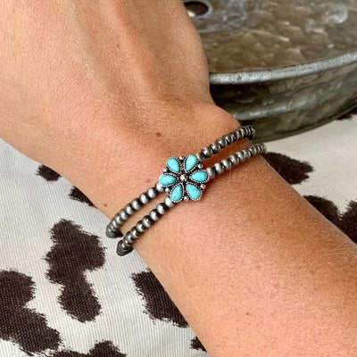 Natural Turquoise Open Bracelet