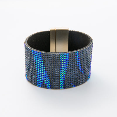 Crushed Stone Rice Bead Leather Bracelet