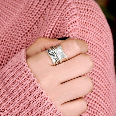 🔥Last Day 49% OFF🎁Rose Spinner Ring