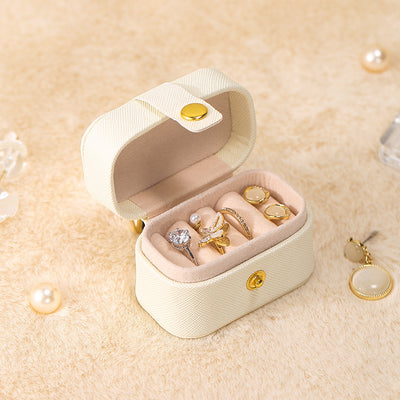 Leather Earring Ring Storage Box
