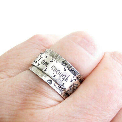 ''I Am Enough'' Meditation Dandelion Ring✨