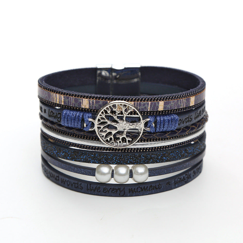 Hollow Life Tree Multi Layer Bracelet