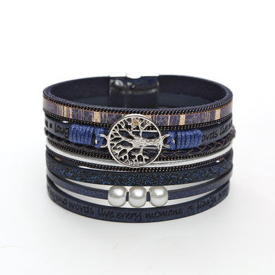 Hollow Life Tree Multi Layer Bracelet