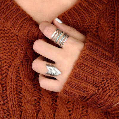 🔥Last Day 49% OFF🎁Bohemian Openwork Carved Turquoise Ring
