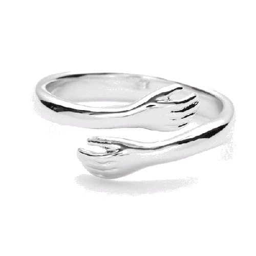 To Granddaughter -925 Sterling Silver Hug Ring (Adjustable - One Size Fits All)
