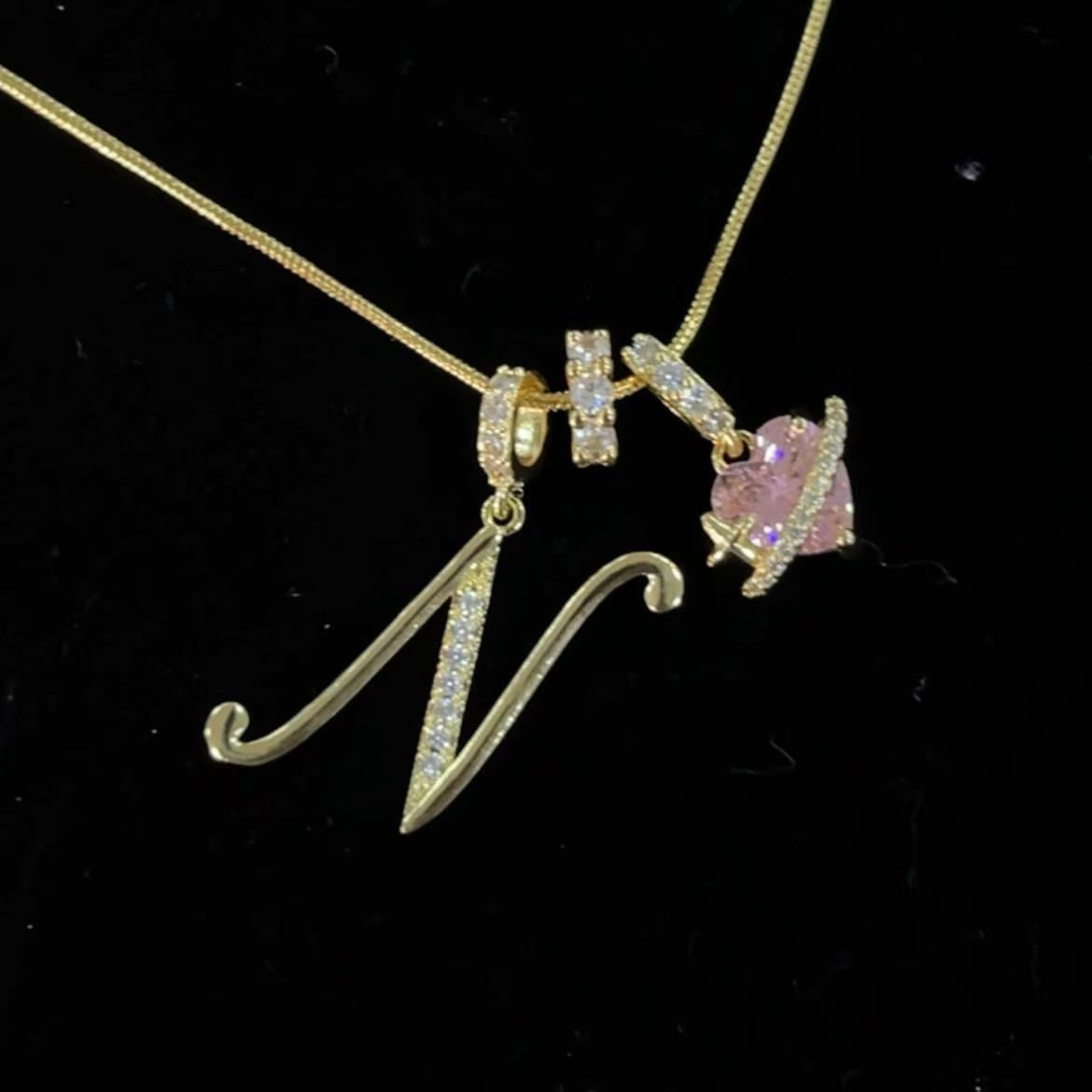 Personalized Custom 18K Gold Plated Alphabet Necklace, Artistic Design Name Necklace, Fashionable Exquisite Gift for Women and Girls