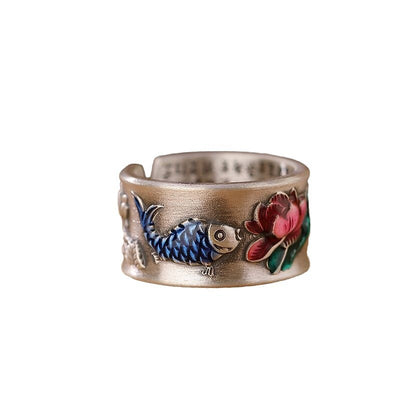 Lotus Heart Sutra Ring