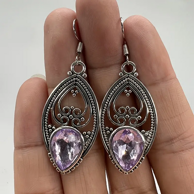 Clychau Dangos Mân-Amethyst Gwneud yn Llawn.