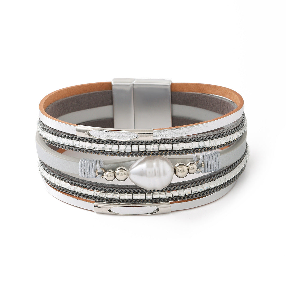 Leaf Scale Leather Bracelet