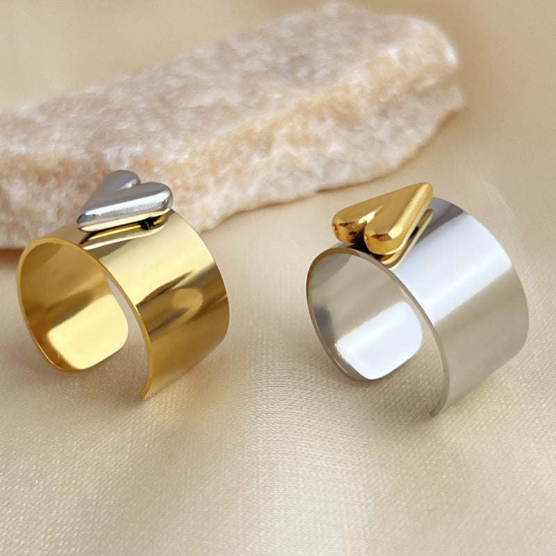 Retro Heart-shaped Open Ring
