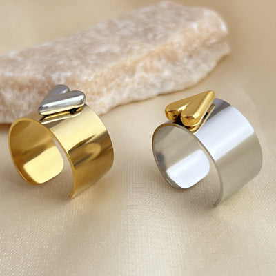 Retro Heart-shaped Open Ring