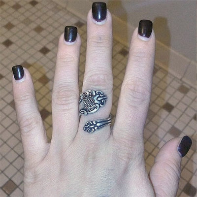 🔥Last Day 49% OFF🎁Owl Spoon Ring