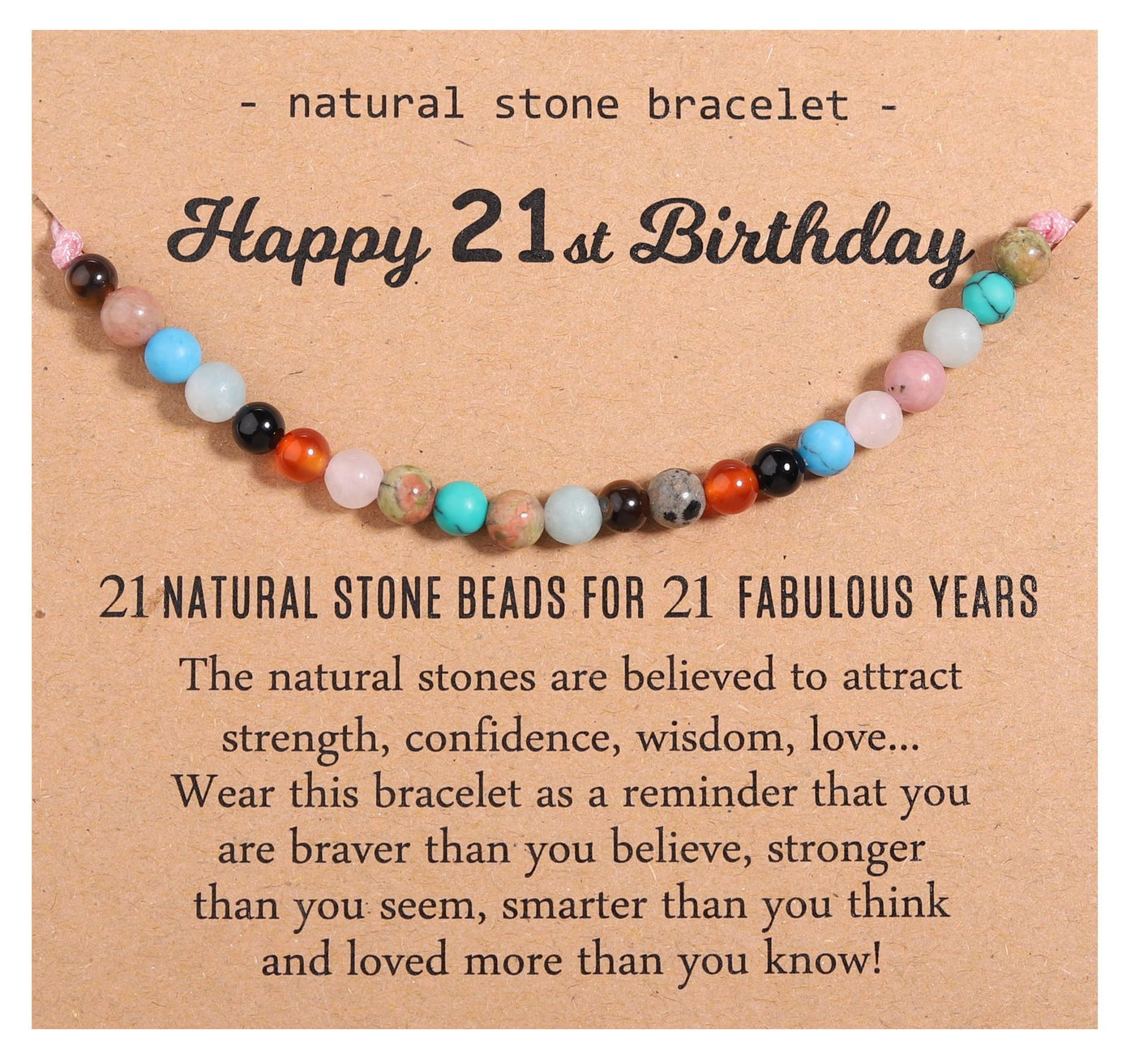 Natural Healing Crystal Birthday Bracelet Gifts