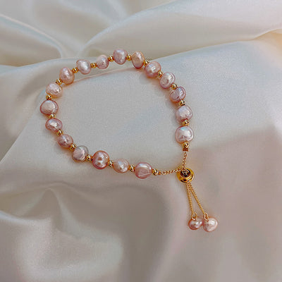 Baroque Freshwater Pearl Zircon Bracelet
