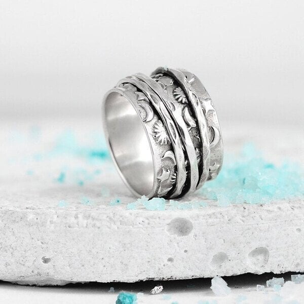 🔥Last Day 49% OFF🎁 Spinner Star Moon Sun Ring🌌