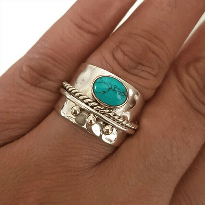 🔥Last Day 49% OFF🎁Turquoise Wide Band Ring