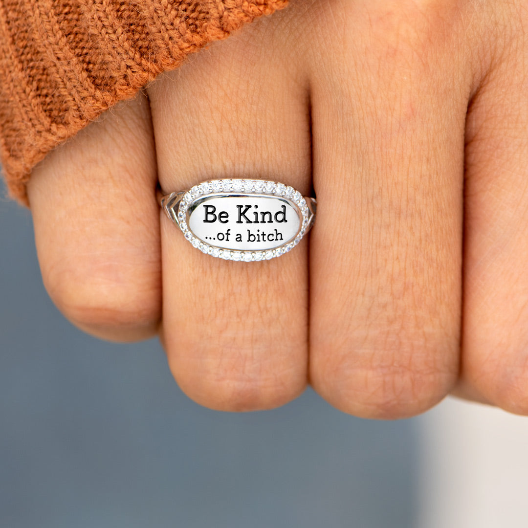 💓2025-New Year Hot Sale🎁 BE KIND...OF A BI♥CH Signature Ring