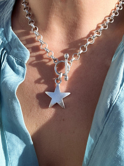 Vintage Star T Bar Chain Necklace