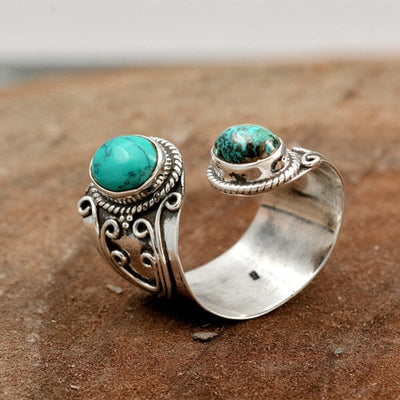 Double Turquoise Surround Ring