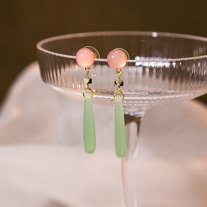 Water Drop  Marrow Glass  Earrings