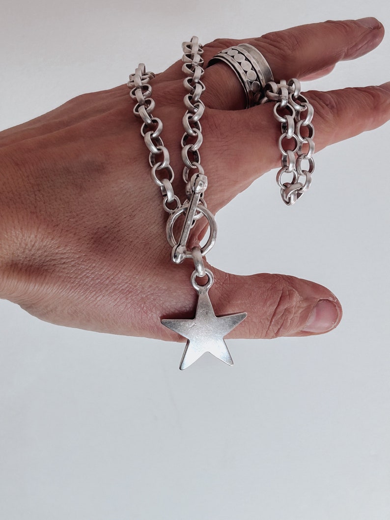 Vintage Star T Bar Chain Necklace