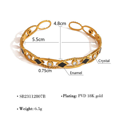 Zircon Drip Oil Diamond Hollow Bracelet