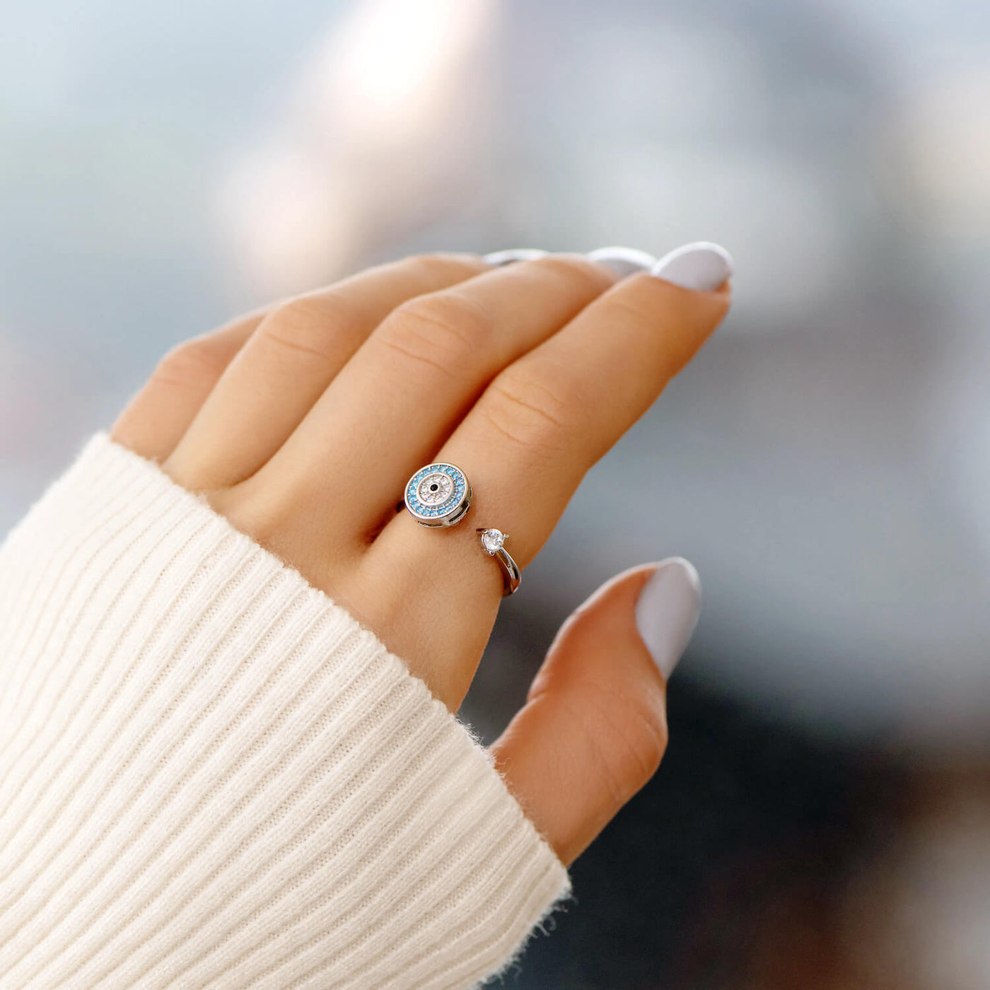 🔥2024-New Year Hot Sale 48% Off💓- Evil Eye Fidget Ring