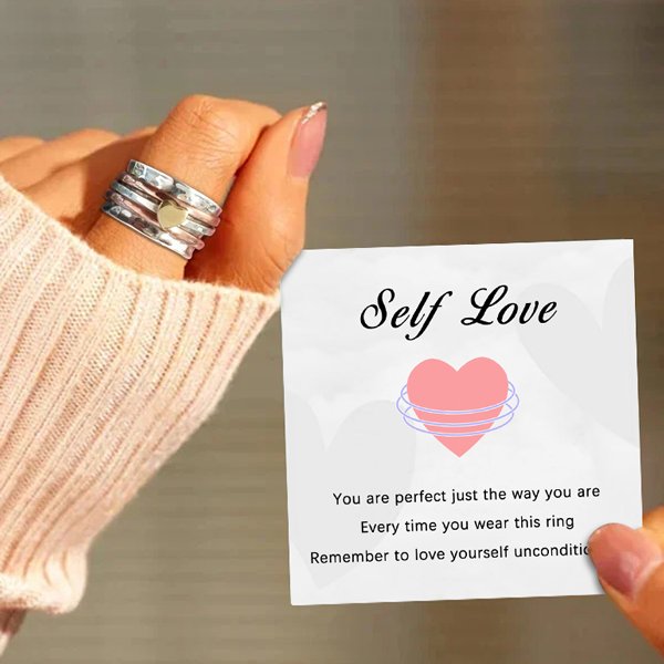 🔥 50% OFF FOR 2nd Item 🎁 Self Love Spinner Heart Ring💖
