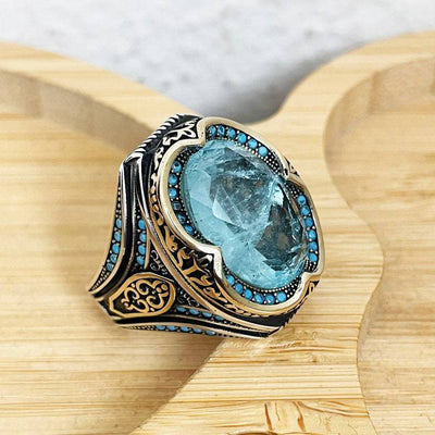 Gwregys Safir Oval Hynafol